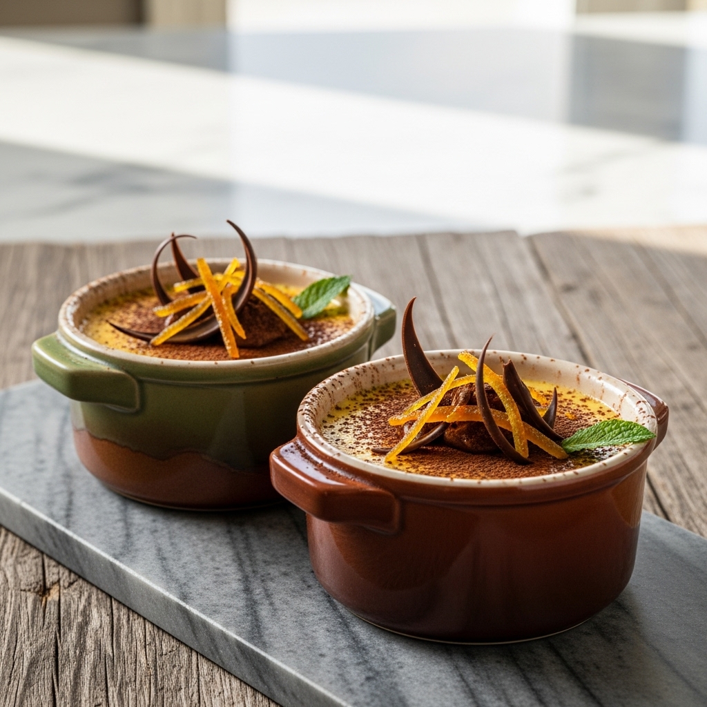 Heavenly Chocolate Orange Pots de Crème